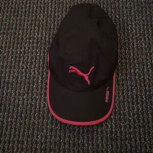 Puma pink and black hat